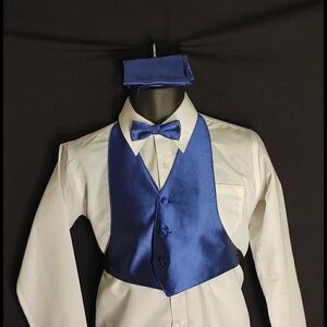 BOY'S LARR BRIO 3 PIECE FORMAL TUXEDO VEST & TIE